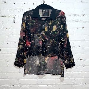 💫 Black sheer blouse